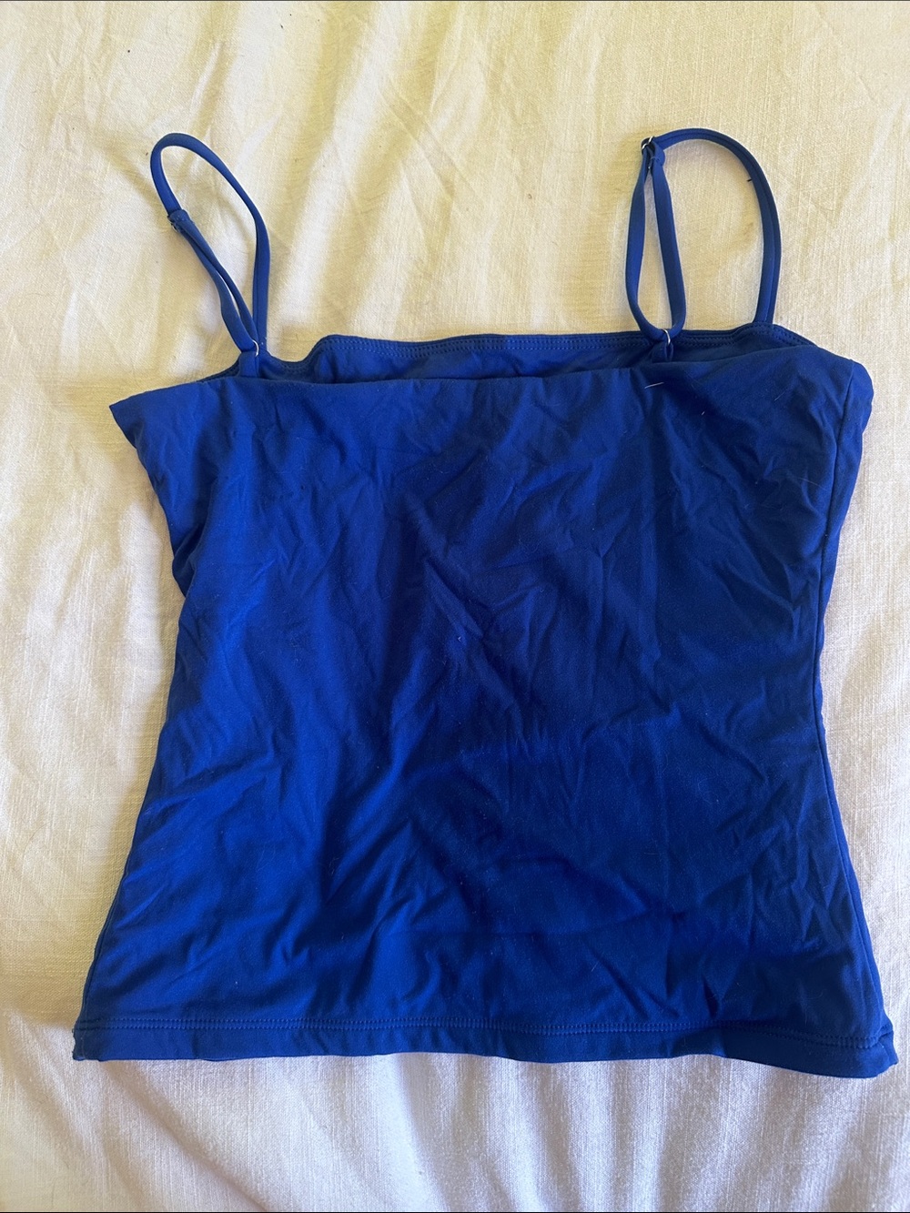 Blue Women's Spaghetti Strap Tank Top - Picture 3 of 4